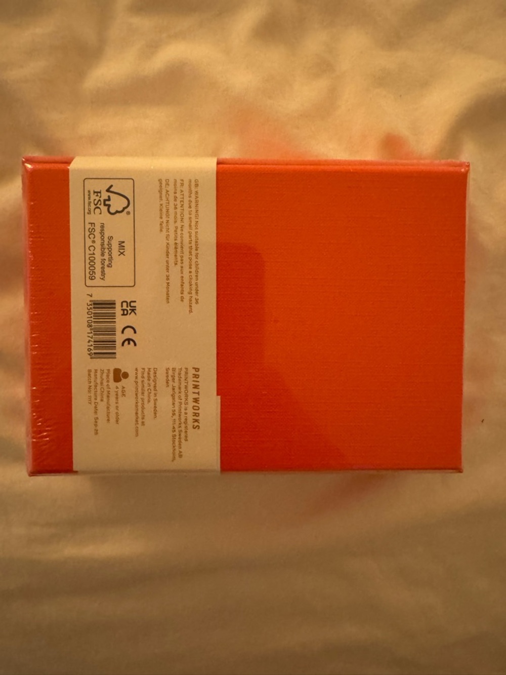 YATZY Coffee Table Game Box - Orange with Cream Band. NEW UNBOXED - Picture 2 of 2